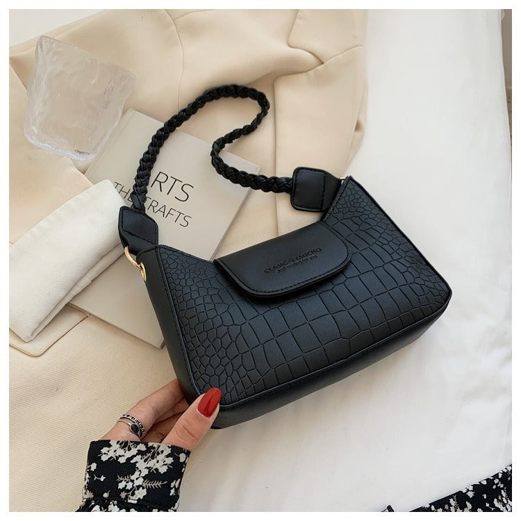 Fashion Crocodile Pattern Women's Bag New Popular PU Leather Shoulder Bag Luxury Designer Texture Buckle Handbags for Women 2021