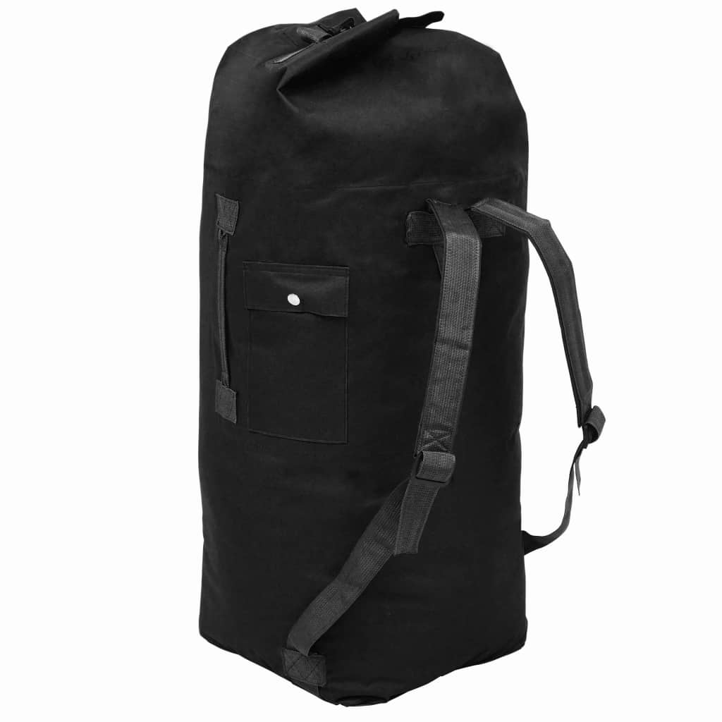 vidaXL Plunjezak legerstijl 85 L zwart