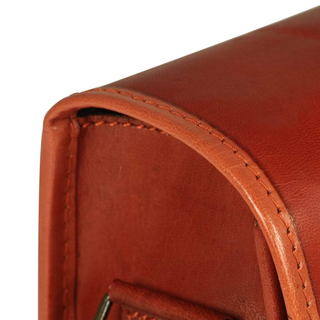 vidaXL Schoudertas echt leer tan