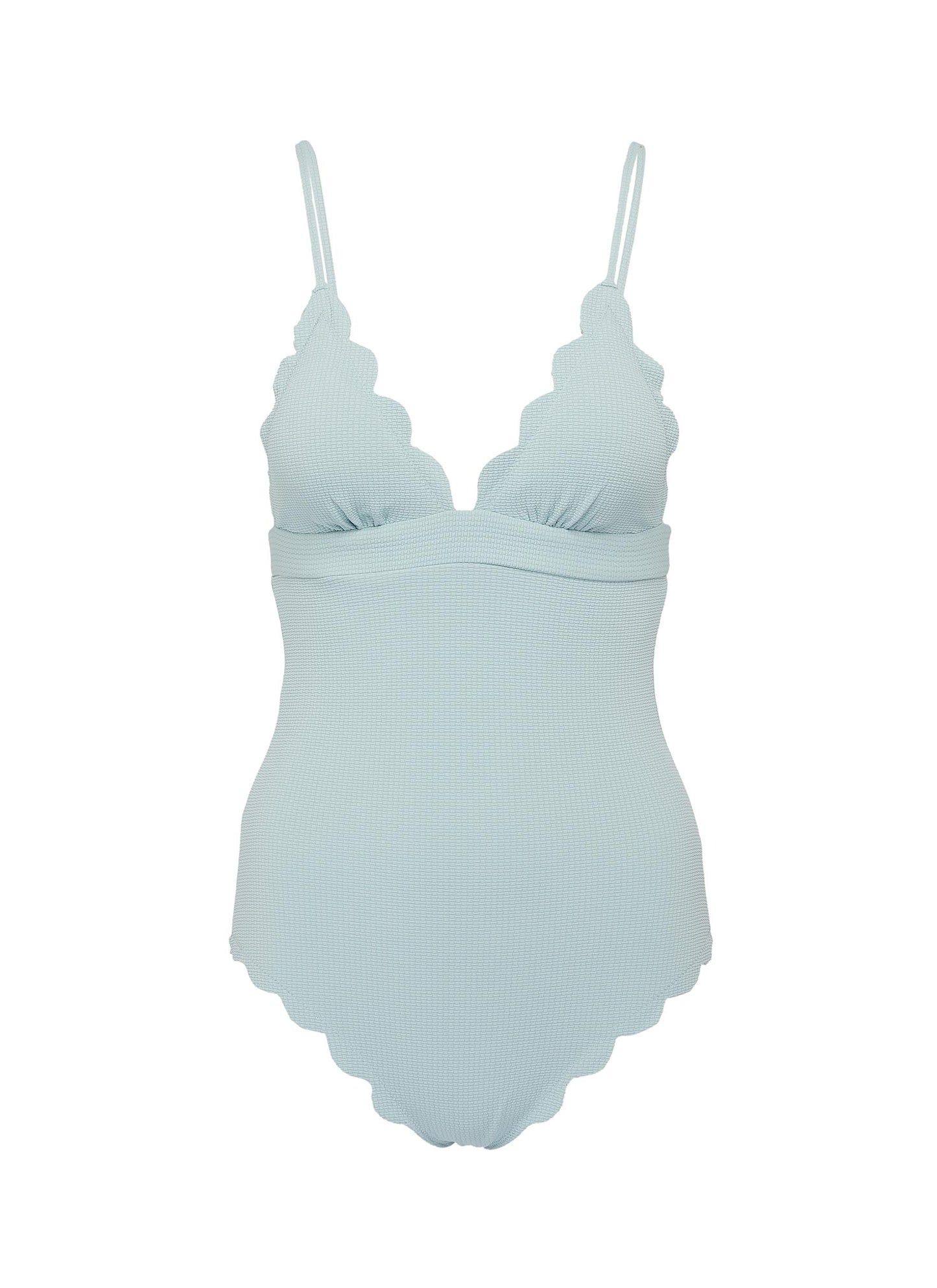 'Santa Clara' scalloped one-piece swimsuit - Marysia - Blue