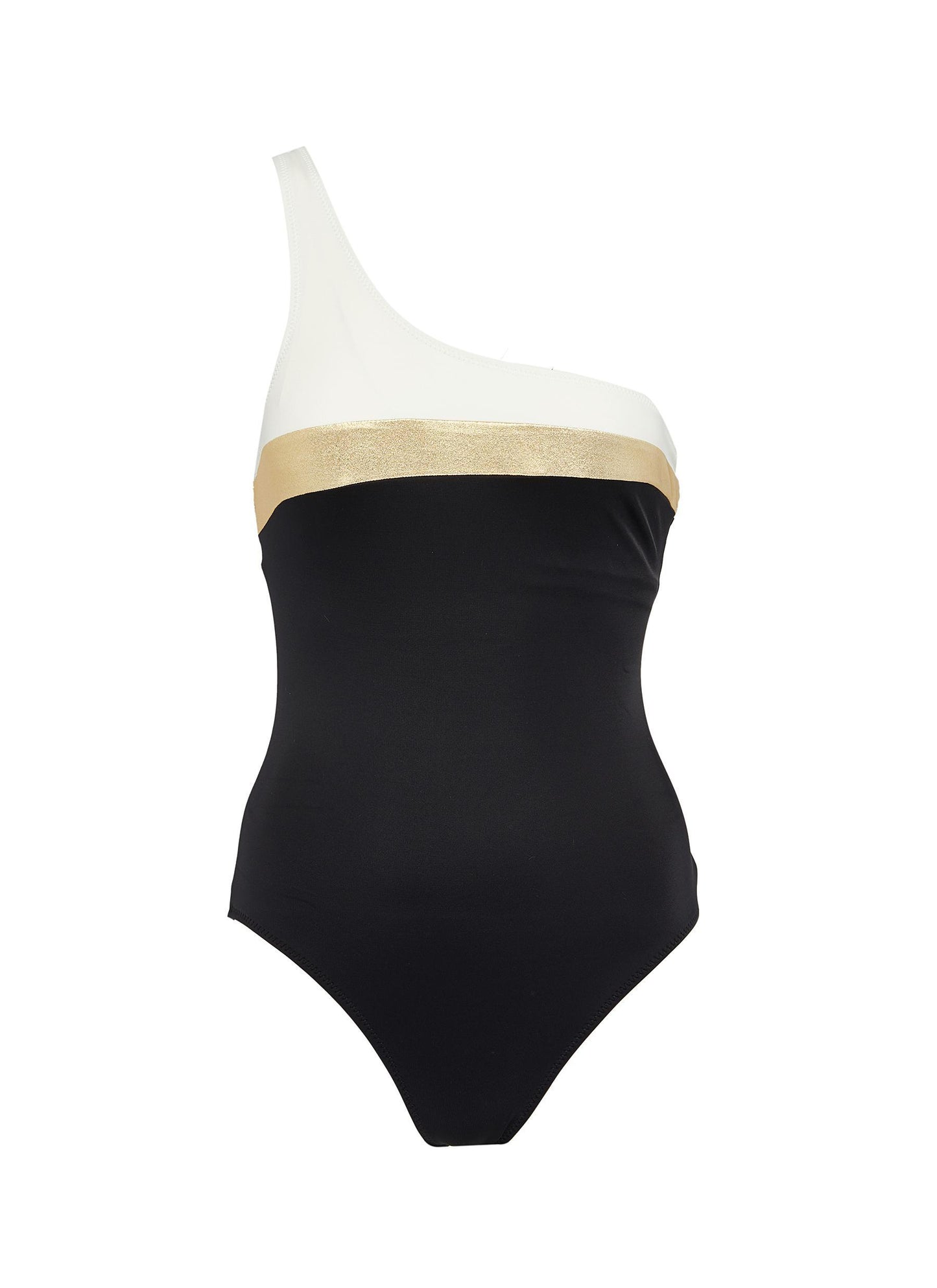 'The Chloe' colourblock one-shoulder one-piece swimsuit - Solid & Striped - Multi-colour