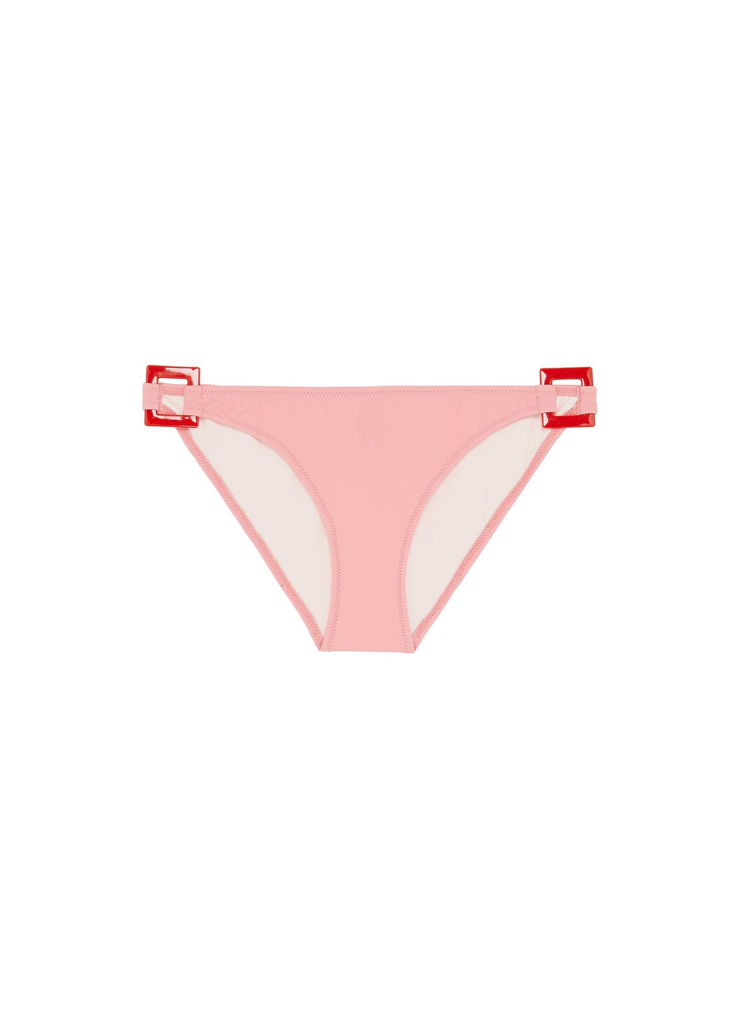 'The Romy' square buckle side bikini bottoms - Solid & Striped - Pink