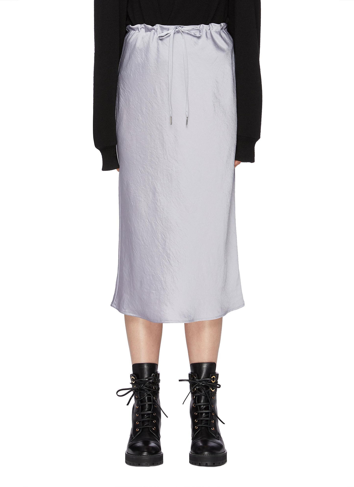 'Wash & Go' drawstring satin skirt - alexanderwang.t - Purple