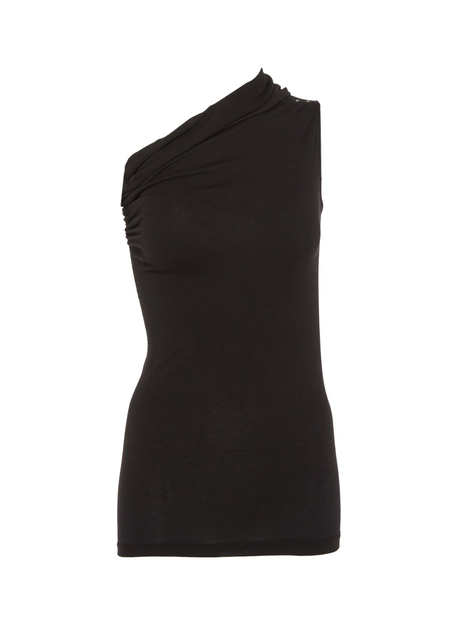 Drape yhden olkapään T-paita - Rick Owens - musta