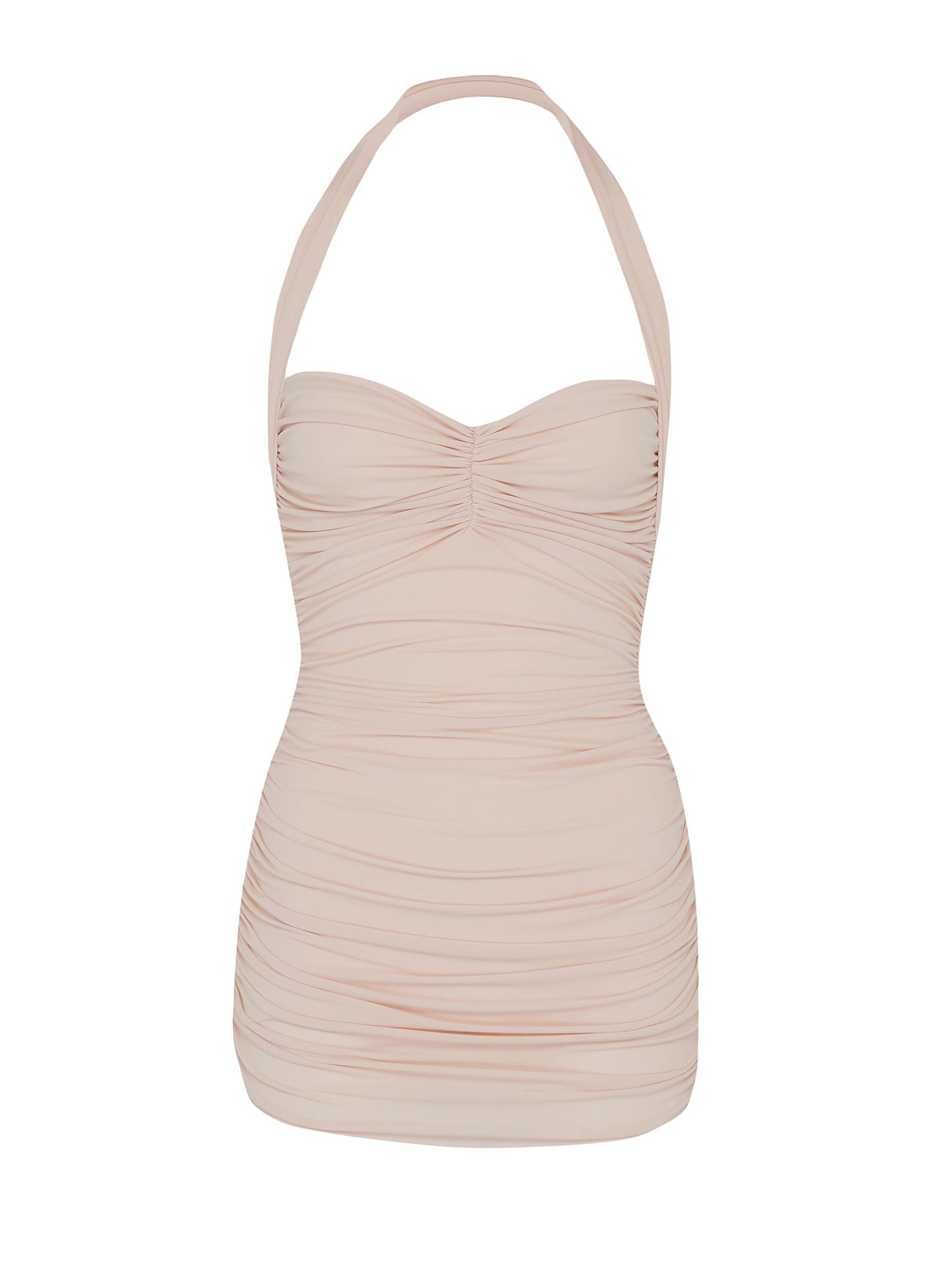 'Bill Mio' ruched halterneck one-piece swimsuit - Norma Kamali - Pink