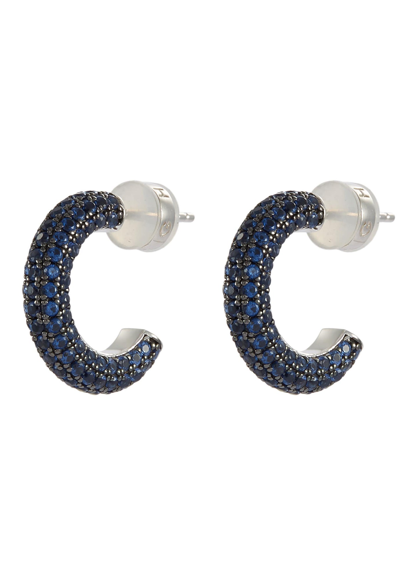 'Mini Rainbow' cubic zirconia stud earrings - HEFANG - Blue