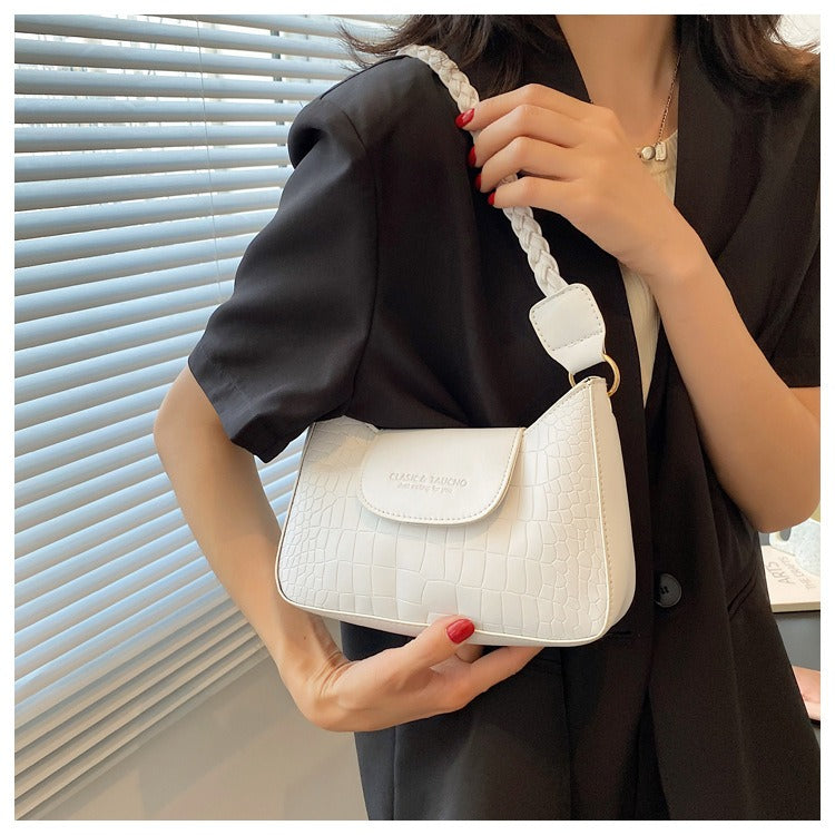 Fashion Crocodile Pattern Women's Bag New Popular PU Leather Shoulder Bag Luxury Designer Texture Buckle Handbags for Women 2021
