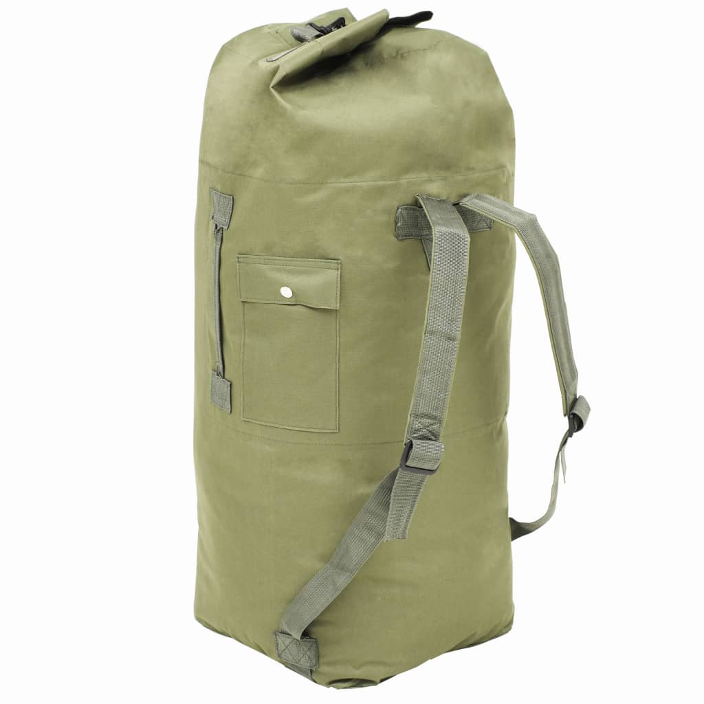 vidaXL Sporttas legerstijl 85 L olijfgroen