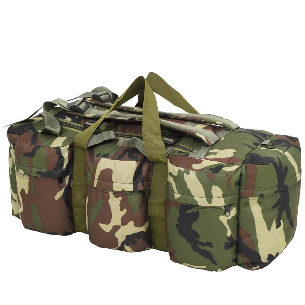 vidaXL Plunjezak 3-in-1 legerstijl 120 L camouflage