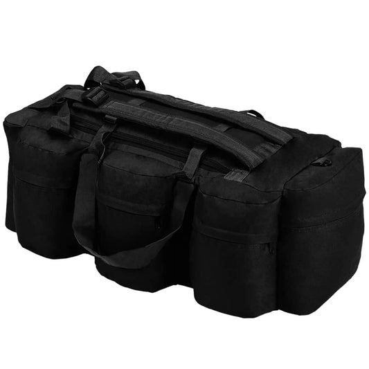 vidaXL Plunjezak 3-in-1 legerstijl 120 L zwart