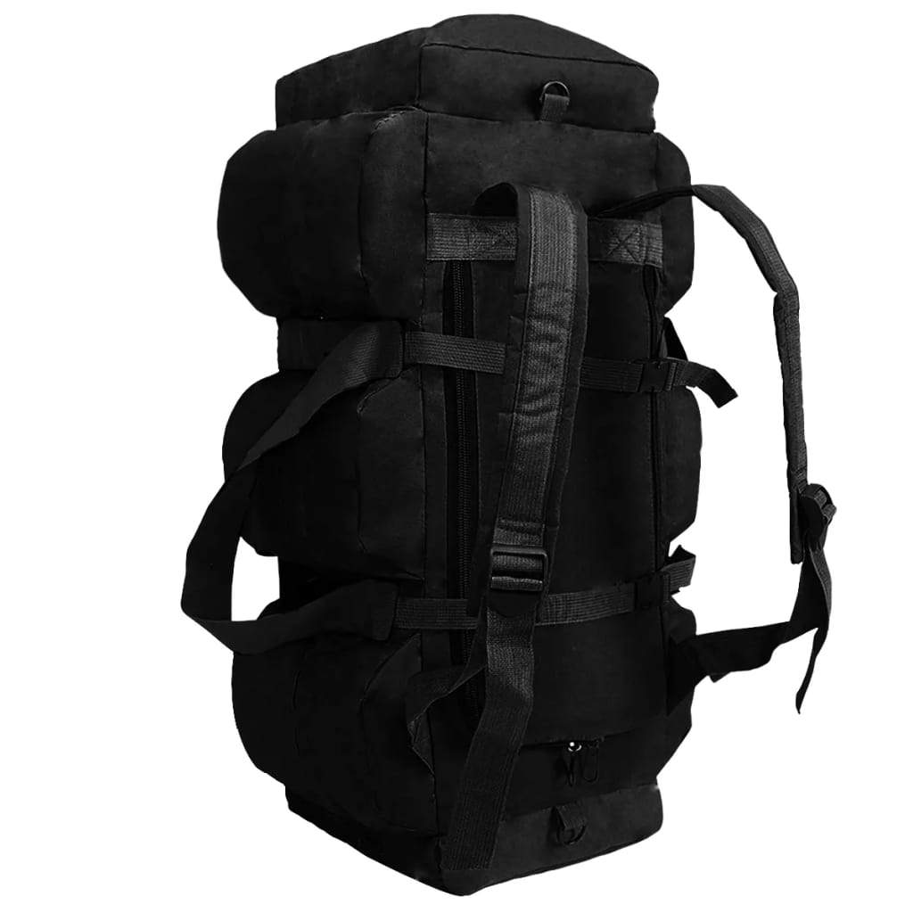 vidaXL Plunjezak 3-in-1 legerstijl 120 L zwart