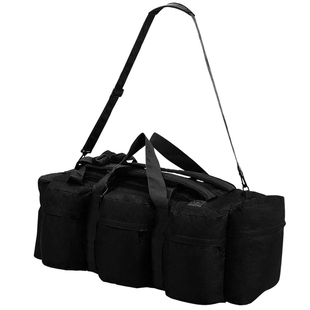 vidaXL Plunjezak 3-in-1 legerstijl 120 L zwart