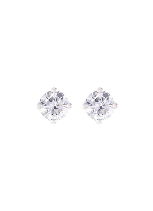 Diamond 18k white gold earrings - LC Collection Jewellery - Metallic