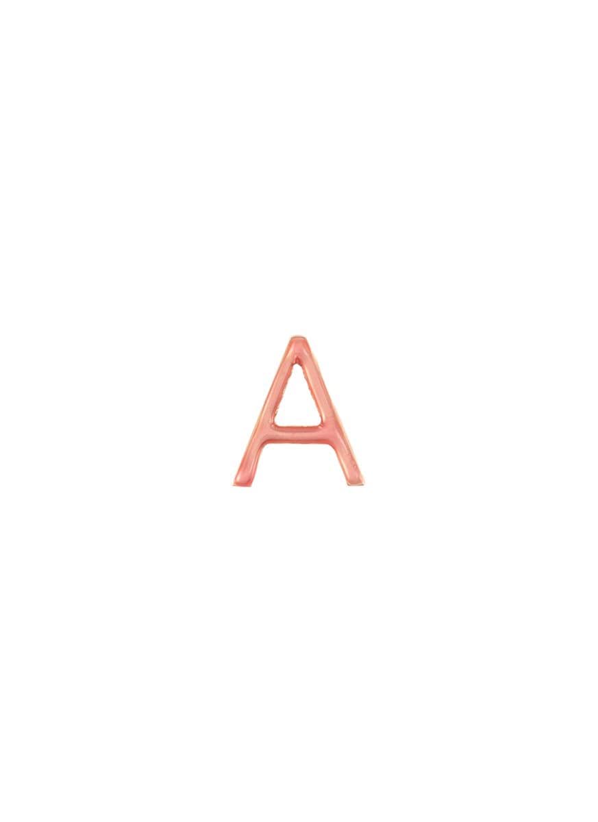 Enamel letter charm – A - Loquet London - Metallic