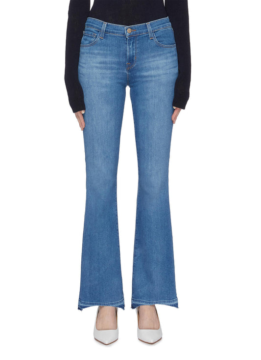 'Sallie' staggered cuff boot cut jeans - J Brand - Blue