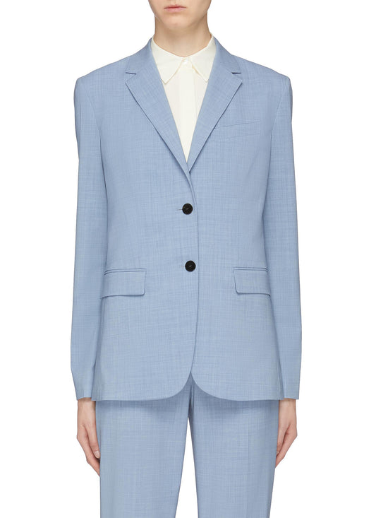 'Classic' notched lapel virgin wool blazer - Theory - Blue