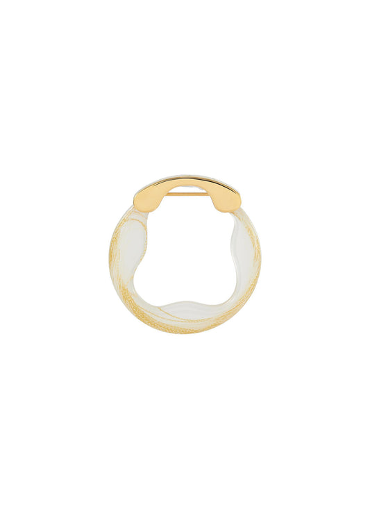 'Scilla' resin hoop brooch - Ejing Zhang - Metallic