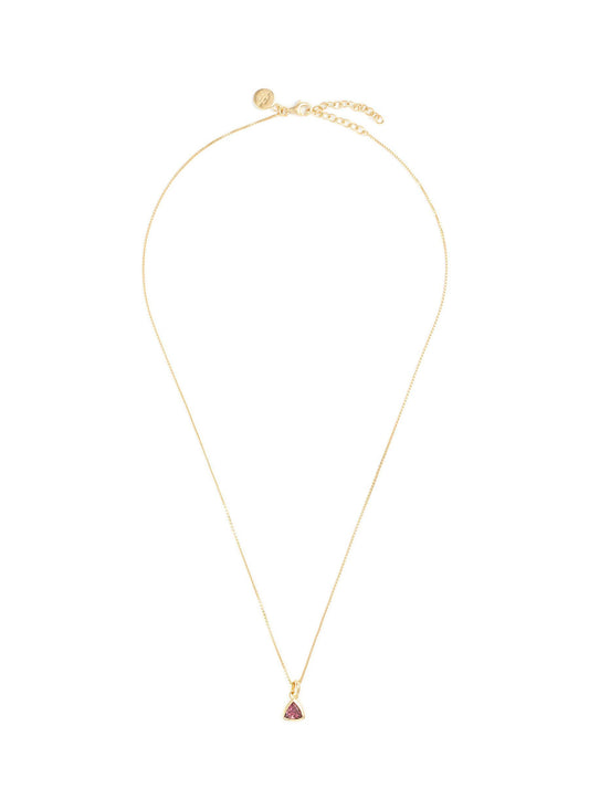 Tourmaline pendant necklace - Edge of Ember - Metallic