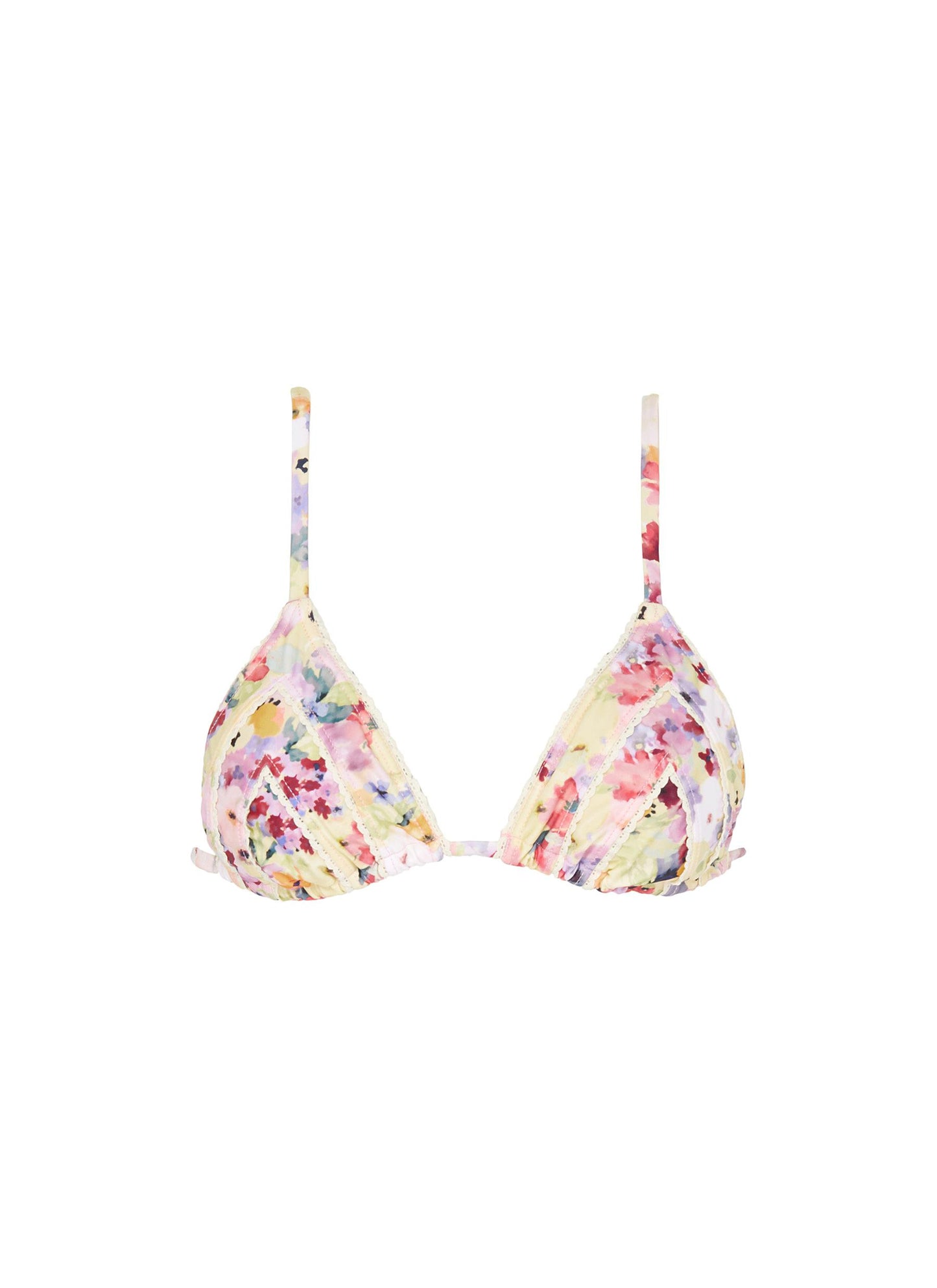 'Tutti Fruitti' floral print Econyl™ string bikini top