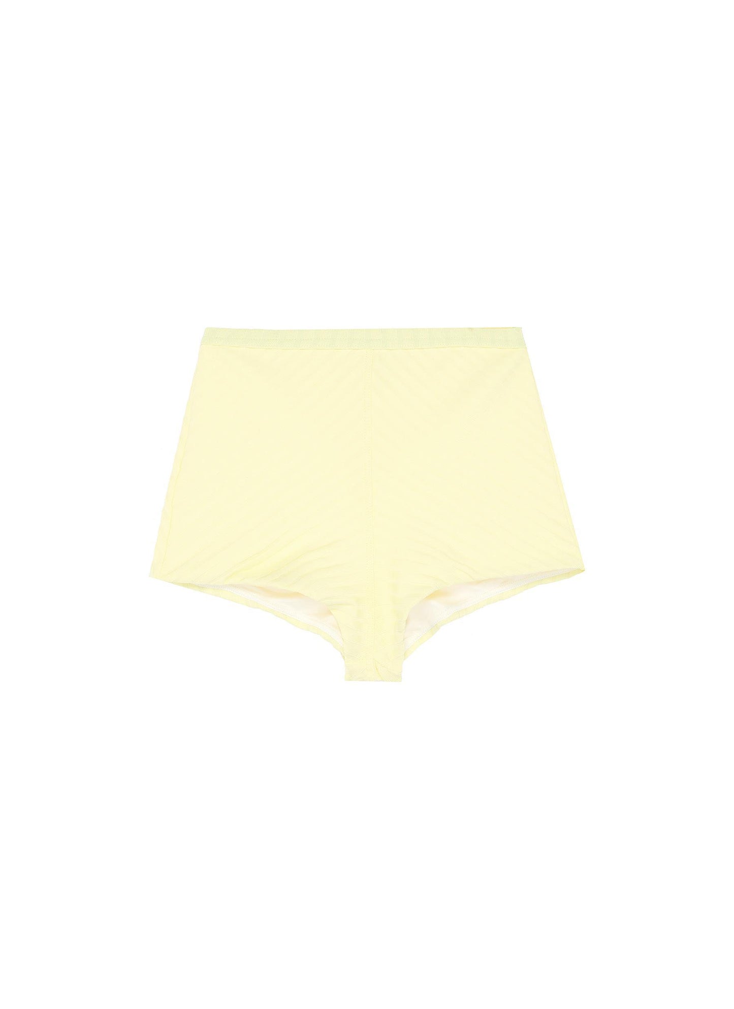 'Banana' chevron rib knit high waist bikini shorts