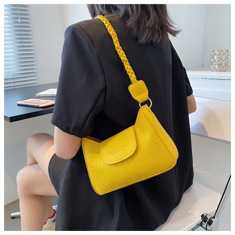 Fashion Crocodile Pattern Women's Bag New Popular PU Leather Shoulder Bag Luxury Designer Texture Buckle Handbags for Women 2021
