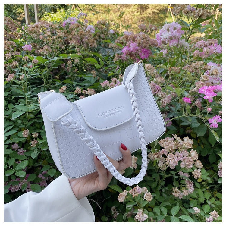 Fashion Crocodile Pattern Women's Bag New Popular PU Leather Shoulder Bag Luxury Designer Texture Buckle Handbags for Women 2021