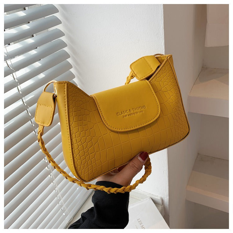 Fashion Crocodile Pattern Women's Bag New Popular PU Leather Shoulder Bag Luxury Designer Texture Buckle Handbags for Women 2021